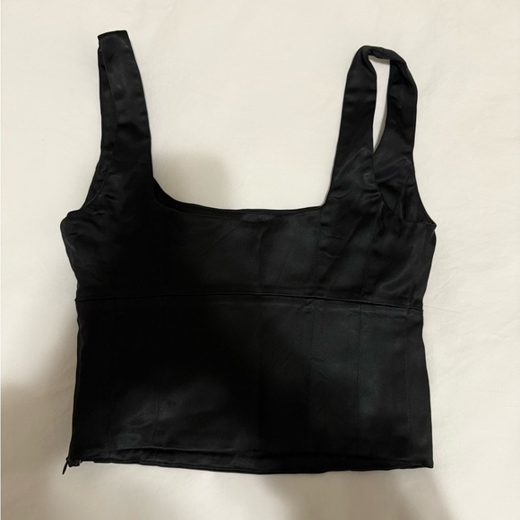 Aritzia Wilfred Shine Satin Bustier Tank Top - Picture 8 of 10